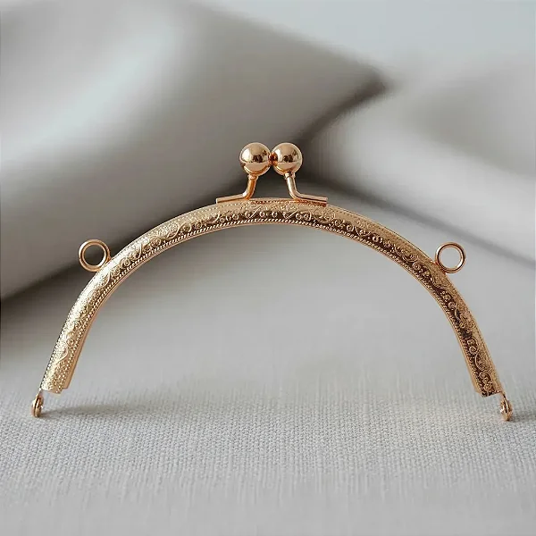 ALÇA P/ BOLSA FECHO DA VOVÓ DE METAL VINTAGE 15CM ARCO