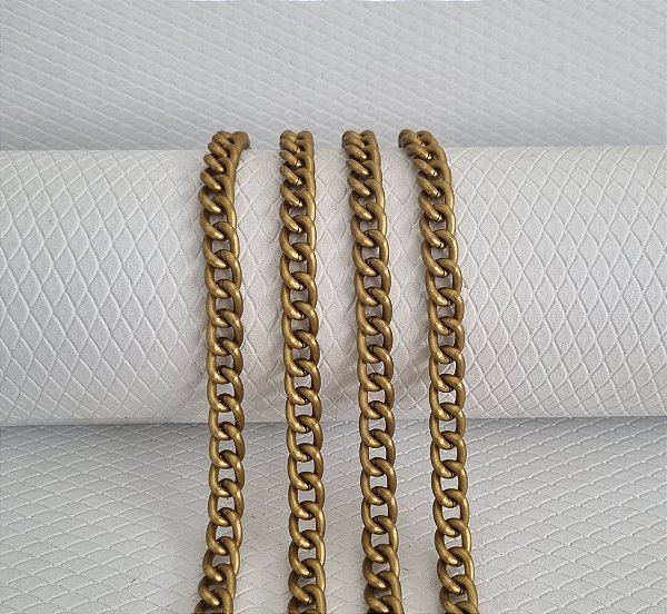 CORRENTE DE ALUMÍNIO 3MM GRUME OURO VELHO C/ 01 MT