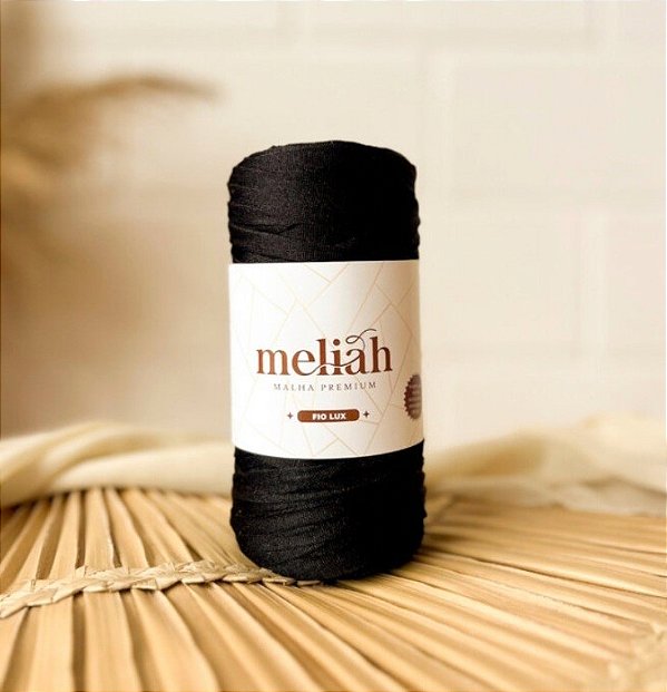Fio Lux - FIO DE MALHA PREMIUM MELIAH - cor: PRETO METÁLICO