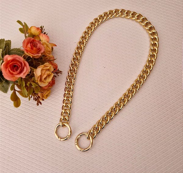 ALÇA CORRENTE DE ALUMÍNIO 4.5MM C/ 60CM ( Cores )