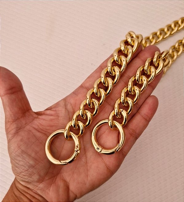 ALÇA CORRENTE DE ALUMÍNIO 4.5MM C/ 60CM ( Cores )