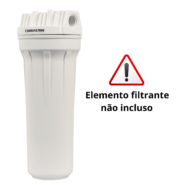 Filtro carcaça altura 9 ¾ ” x ½”  Branca - Hidro Filtros