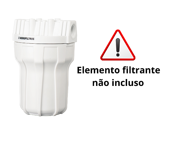 Filtro carcaça altura 5 Polegadas x ¾” Branco -  Hidro Filtros