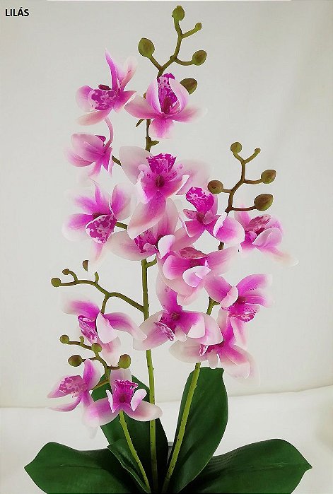 Haste Orquidea Toque Real x 3 com folha (15 cabeca - Le Fleurs Boutique -  Flores Permanentes e Home Decor