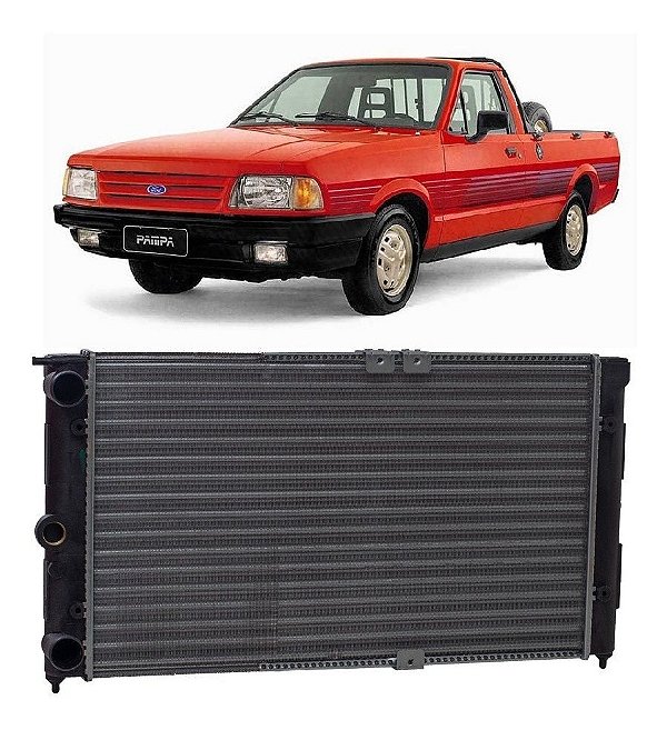 Radiador Pampa Del Rey Belina 1.6 1.8 Ap 1989 À 1991 Sem Ar