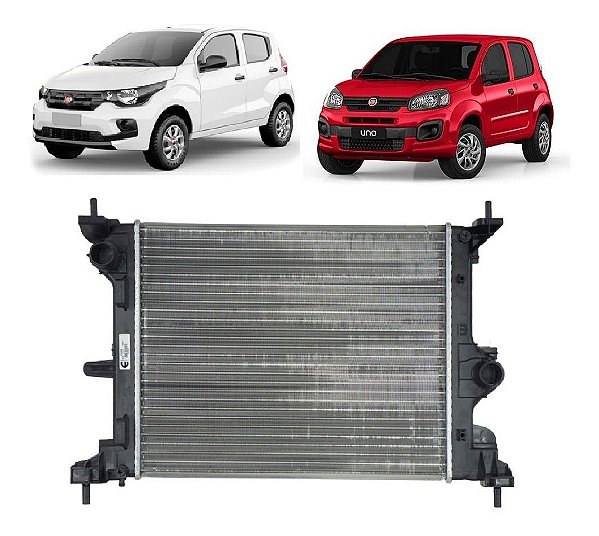 Radiador Uno Vivace Mobi 1.0 6v 3cc 2016-2021 Com Ar