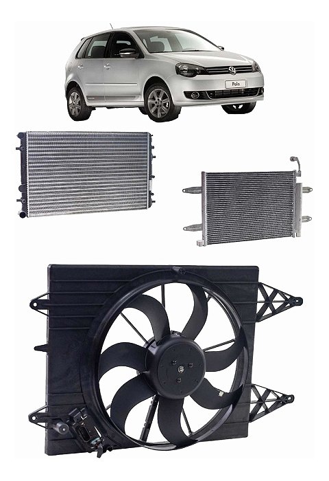 Kit Radiador Polo Com Ar 2011-2013