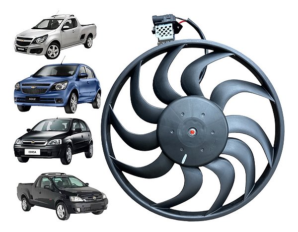 Motor E Ventoinha Radiador Montana 1.4 Flex 2007 2008 C/ar