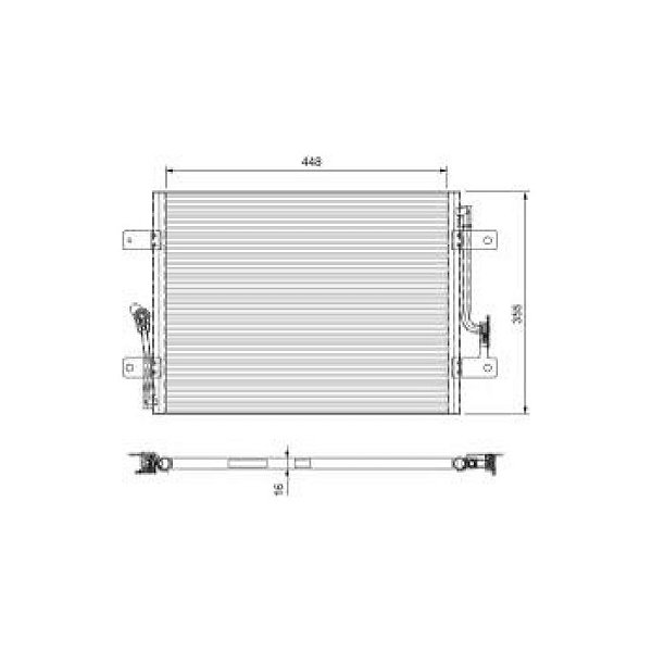 Condensador Palio Siena Strada 1996-2008 (sis. 4 Mangueiras)
