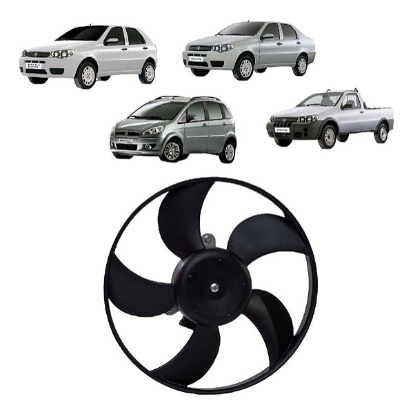 Ventoinha Palio Siena Strada Fire Com Ar 2001-2019 Sis Valeo