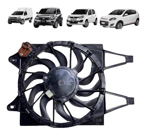 Ventoinha Novo Palio Uno Vivace Mobi 4c 2011-2021 C/ar Denso