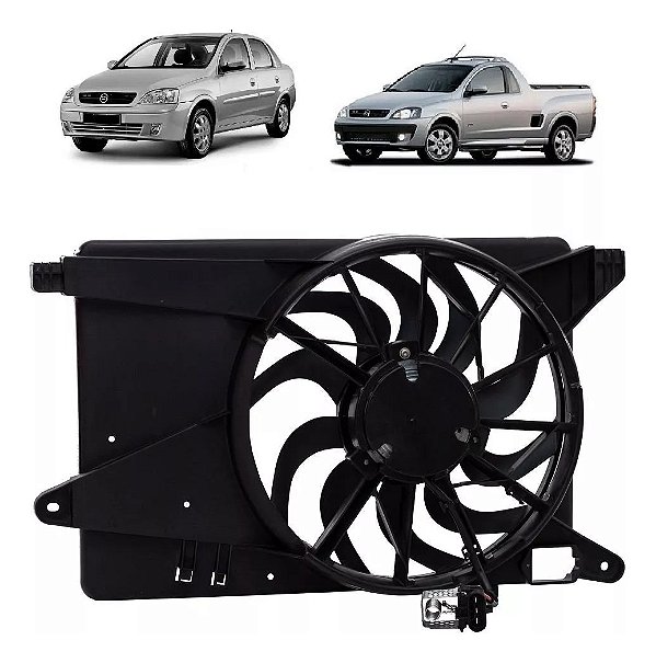 Ventoinha Do Radiador Montana Novo Corsa 2011-2016 Com Ar