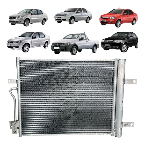 Condensador Palio Siena Strada  1.0 1.4 1.6 Com Filtro