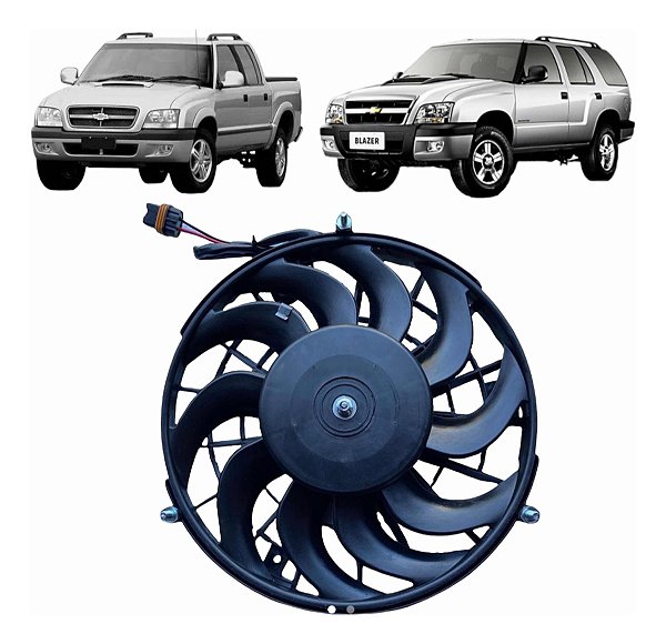 Eletro Ventilador Auxiliar Ventoinha Gm S10 Blazer Até 2011