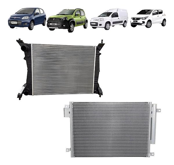 Radiador E Condensador Fiorino 2014 À 2020 Sist Valeo