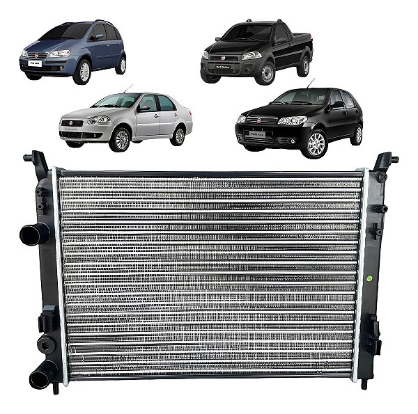Radiador Palio Siena Strada Idea Fire Com E Sem Ar 2001-2019