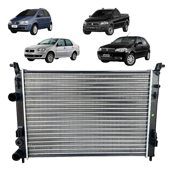 Radiador Fiat Palio Fire 2001 Até 2018 Com Ar Condicionado