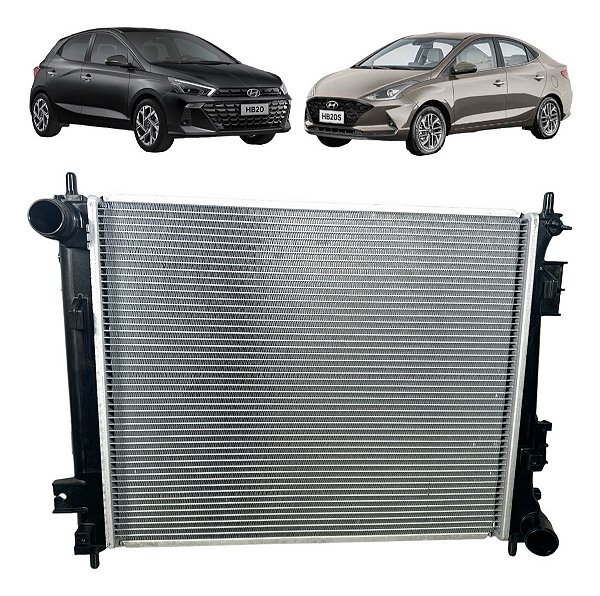 Radiador De Água Hyundai Hb20 1.0 Turbo Manual 2016 Até 2024