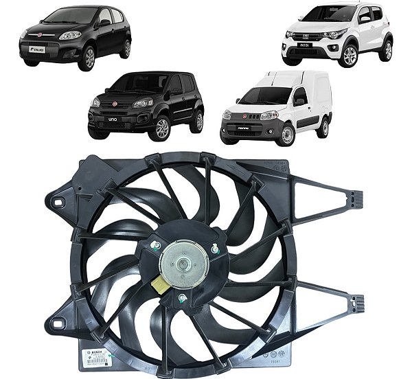 Ventoinha Radiador Sem Ar Condicionado Novo Uno 2011/2018