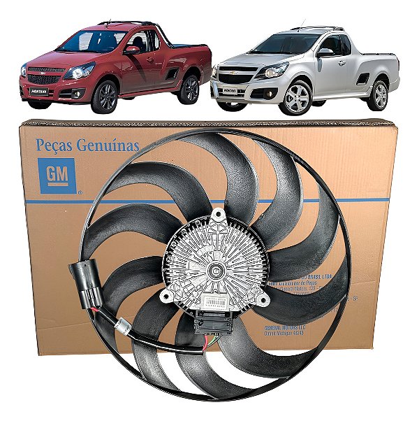 Ventoinha Radiador Gm Montana 2017 C/ Módulo Original Gate