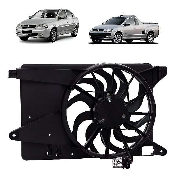 Ventoinha Do Radiador Montana Novo Corsa 2011-2016 Com Ar