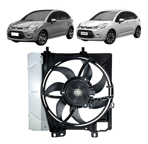Motor E Ventoinha Radiador Citroen C3 2010 2011 2012