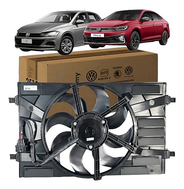 Ventoinha Radiador Completo Polo / Virtus 1.6 2018 Original