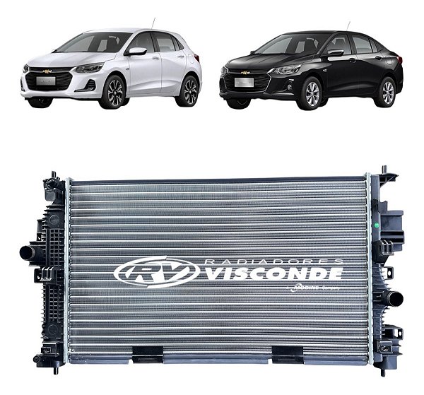 Radiador Visconde Onix 1.0 Turbo 2019 2021 2022 2023 Manual
