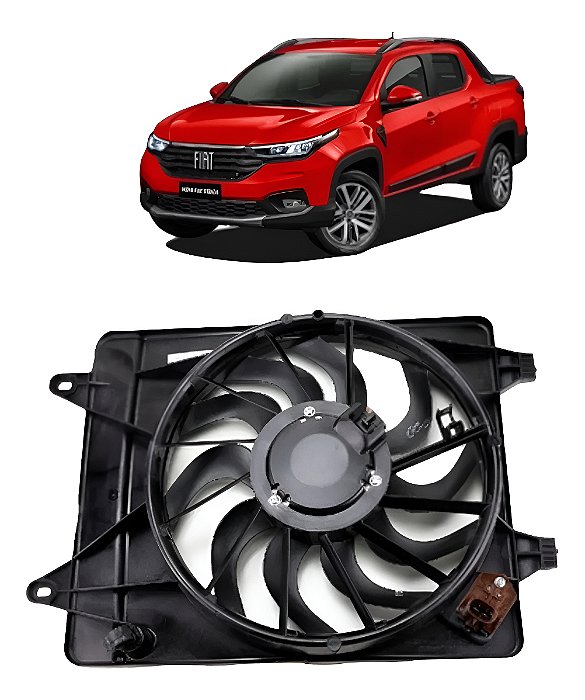 Ventoinha Radiador Fiat Nova Strada 1.4 Com Ar 2020 À 2022