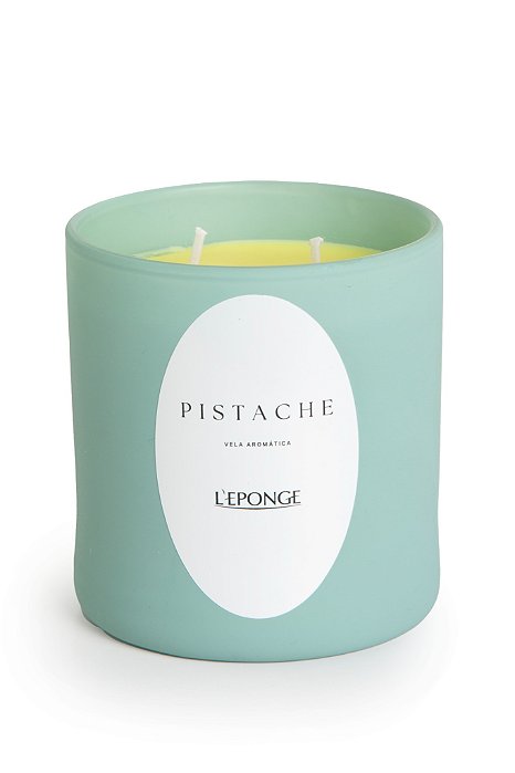 Vela Pistache com dois pavios