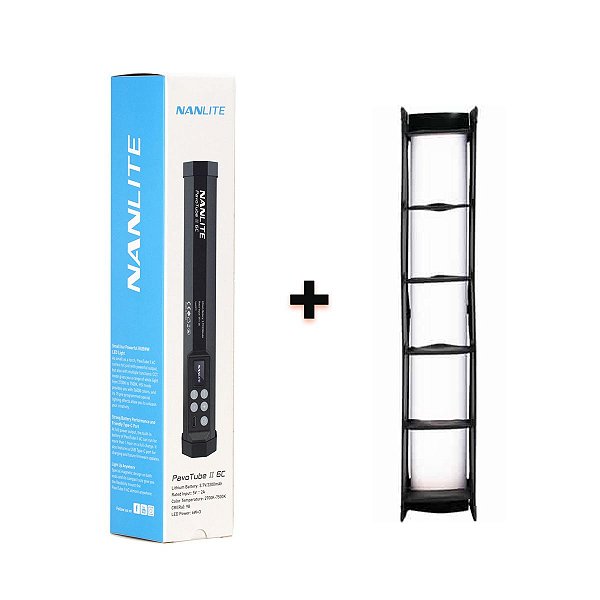 Bastão de LED Nanlite Pavotube II 6C + Grid