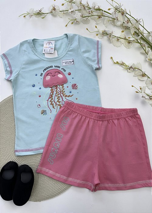 CONJUNTO PIJAMA AGUA