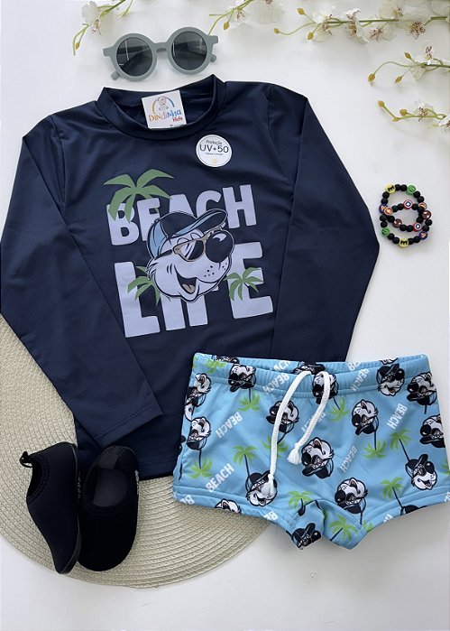 CONJUNTO TCHIBUM UV50+ DOG BEACH
