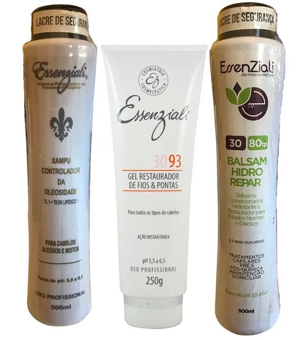 Kit Controlador de Oleosidade Shampoo Condicionador Finalizador