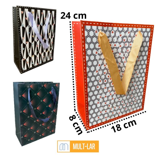 SACOLA PARA PRESENTE PEQUENA PAPEL CARTÃO