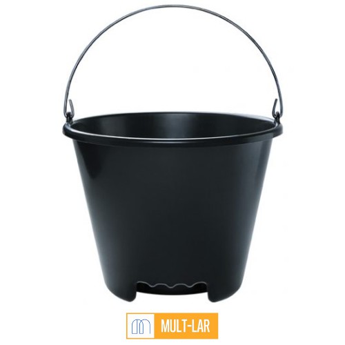 BALDE ESPECIAL PRETO 12 LITROS PARA PEDREIRO BC12