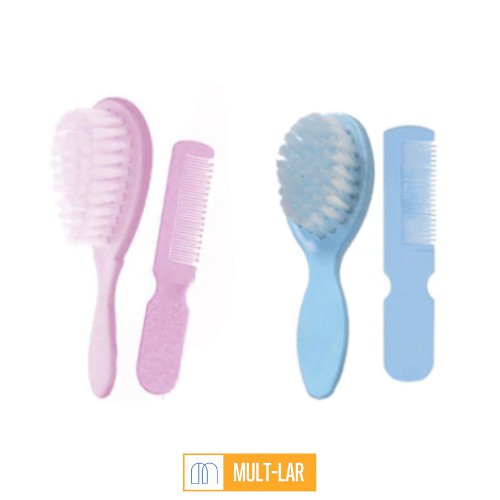 KIT PENTE E ESCOVA PARA BEBE 119 PACOTE COM 2 UNIDADES