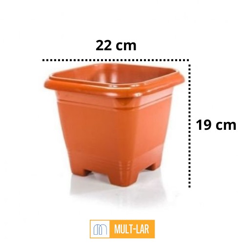VASO QUADRADO 4,6 LTS MARROM 1334