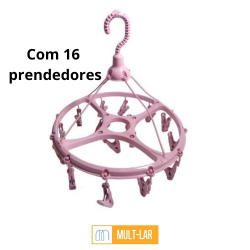 VARAL MULTIUSO TAMANHO 2 COM 16 PRENDEDORES 0440