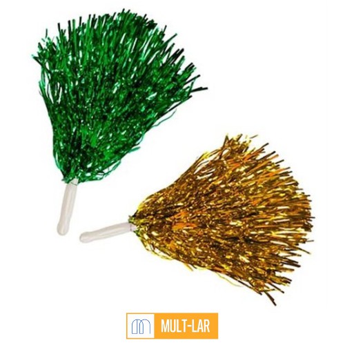POM POM METALIZADO KIT COM 2 UNIDADES