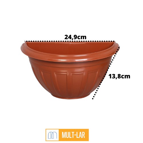 VASO DE PAREDE 1,7 LITROS MARROM 9700