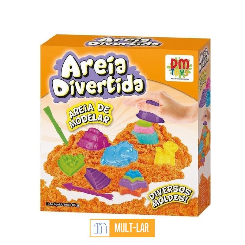 KIT AREIA DIVERTIDA CAIXA COM 12 POTES