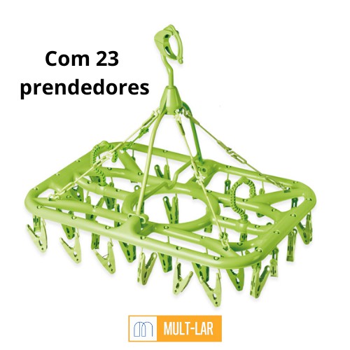 VARAL MULTIUSO TAMANHO 4 COM COM 23 PRENDEDORES 0587