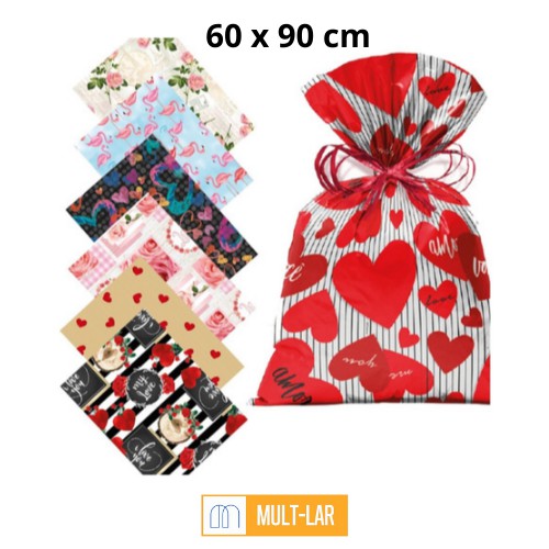 SACO PRESENTE 60 X 90 CM PACOTE COM 25 UN ME30184