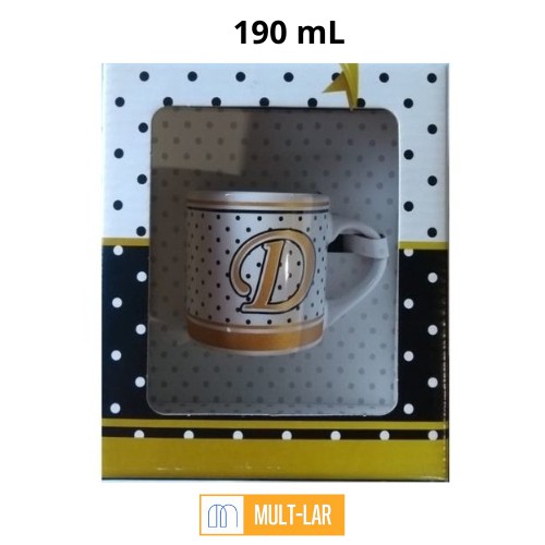 CANECA PORCELANA 190 ML LETRAS