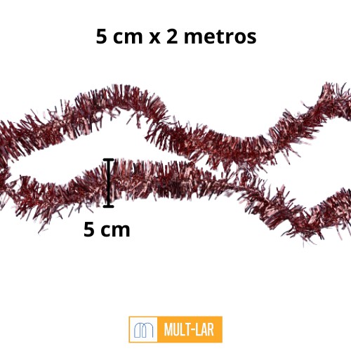 FESTAO METALIZADO 5 CM X 2 METROS NTE10024 NATAL