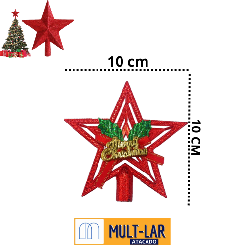 ESTRELA PONTA ARV VAZADA C| LAÇO 10CM NTA10704 NATAL