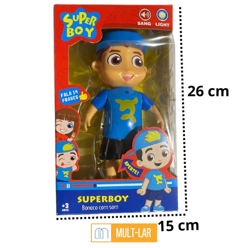 BONECO SUPER BOY COM SOM E LUZ KY-B475