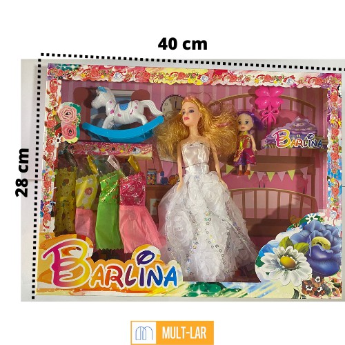 BONECA BARLINA C/ ACESSORIOS KY-B779