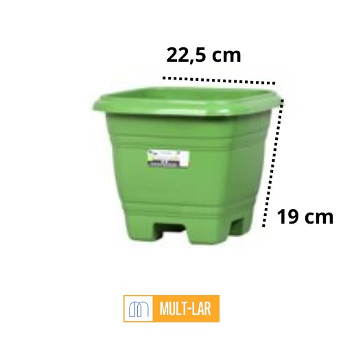 VASO QUADRADO N22 VERDE 9349
